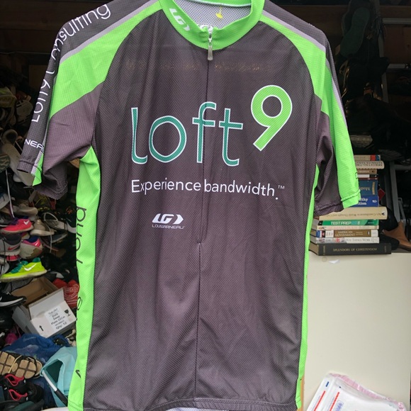 Louisgarneau"Loft9 " Mens Black Lime Cycle Jersey Top Size Large - Picture 5 of 14